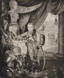Porträtt av kronprinsen Alexander Nikolajevitj 1818-1881, 1827. av Carl von Hampeln