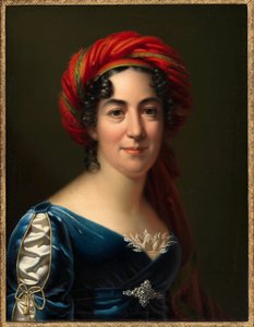Porträtt av författaren Caroline Pichler 1769-1843, 1818. av Carl von Sales