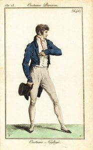 Fransk dandy i ledig outfit, Paris