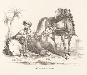 En Mameluck vila av Carle Vernet