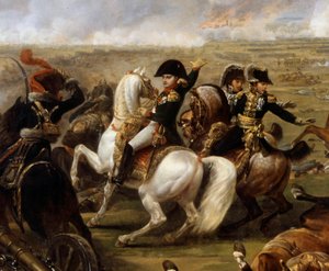Kejsar Napoleon I (1769-1821) vid slaget vid Wagram den 5/07/1809 detalj av målningen av Antoine Carle Vernet (1758-1836) 1800-talet Boissy saint Leger, Chateau de Grosbois