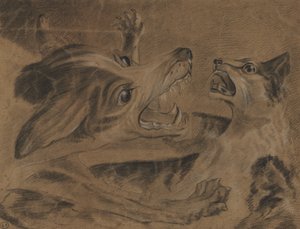 Kämpande djur av Carle Vernet