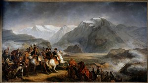 General Napoleon Bonaparte (1769-1821) vid slaget vid Rivoli Målning av Antoine Carle Vernet (1758-1836) 1800-talet Boissy saint Leger, Chateau de Grosbois - General Napoleon Bonaparte (1769-1821) under slaget vid Rivoli. Målning av Antoine Charl