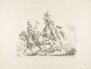 Hussard dödar en mameluk med en sabel av Carle Vernet