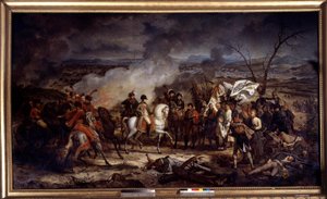 Napoleonkriget: "" Kejsar Napoleon I (1769-1821) under slaget vid Austerlitz den 2/12/1805. Målning av Antoine Vernet (1758-1836) 1805 Boissy Saint Leger. Chateau De Grosbois