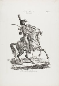 Royal Guard, Mounted Hussard och Horse No. 6 av Carle Vernet