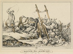 Scenes of Daily Life, Roads and Paths: Road to Market, 1819. av Carle Vernet
