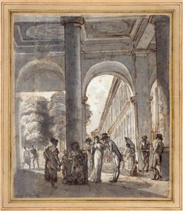 Kungliga slottet 1810 (bläck på papper) av Carle Vernet
