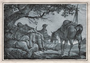 Den sovande soldaten. av Carle Vernet
