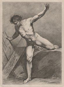 Klättrande man med utsträckta armar av Carle van Loo