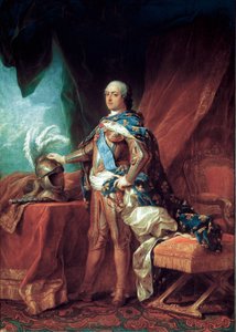 Porträtt av kung Ludvig XV den älskade, kung av Frankrike (olja på duk