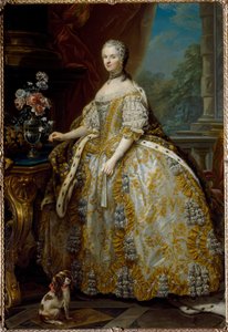 Porträtt av Marie Leczinska, Frankrikes drottning (Leczinska, Lesiczka eller Leszinka av Carle van Loo