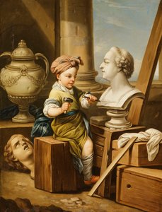 De fyra konsterna - Skulptur, av Carle van Loo