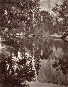 Spegelvy över El Capitan, Yosemite, ca. 1872, tryckt ca. 1876.