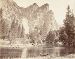 De tre bröderna, Yosemite, ca. 1872, tryckt ca. 1876.