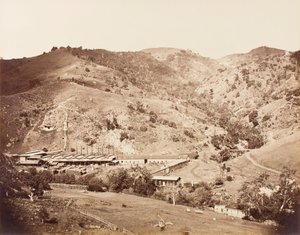 The Works and the Mine, New Almaden, Santa Clara, Kalifornien av Carleton E. Watkins