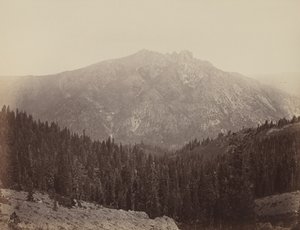 Downeville Butte,1860-talet (foto) av Carleton Emmons Watkins