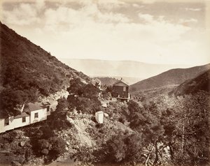 Hot Sulphur Springs, Santa Barbara, 1876, tryckt ca. 1876. av Carleton Emmons Watkins