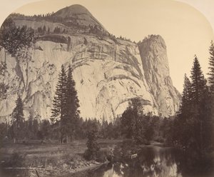 North Dome till vänster - Royal Arches - Washington Columne, 1861, Yosemite.
