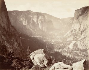 Yosemite Valley från Union Point, ca. 1872, tryckt ca. 1876. av Carleton Emmons Watkins