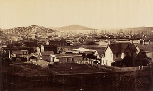 [Stadsfront från Rincon Hill år 1860]