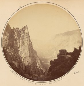 Utsikt ned över dalen från Union Point, Yosemite av Carleton Watkins
