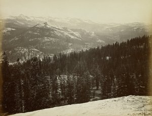 Merced-gruppen från Sentinel Dome av Carleton Watkins