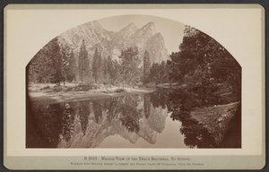 Spegelbild av de tre bröderna, Yo Semite av Carleton Watkins
