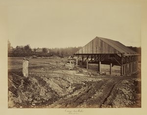 Oswego järnverk, Willamette River av Carleton Watkins