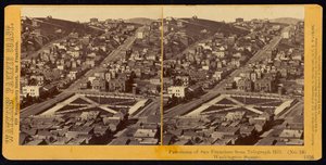Panorama över San Francisco från Telegraph Hill, Washington Square av Carleton Watkins