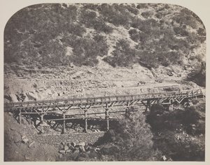 Railroad Bridge, Kap Horn, Mariposa County av Carleton Watkins