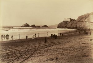 Cliff House, San Francisco av Carleton Watkins