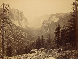 Yosemitedalen från Inspiration Point, Mariposa-leden / Översiktsvy över dalen från Inspiration Point av Carleton Watkins