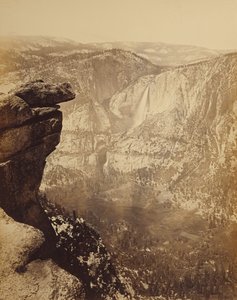 Yosemitefallen från Glacier Point av Carleton Watkins