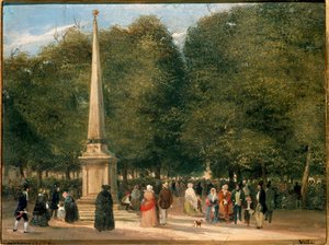 Blomsterfest för San Foca-firandet i Milano 20/04/1845 (olja på duk av Carlo Jotti