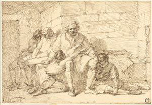 Ugolino och hans söner i fängelse av Carlo Arienti