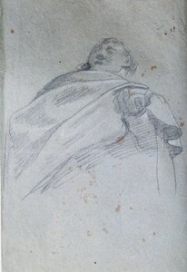 Byst av mandrapering Teckning i bläck och tvätt av Carlo Bononi (1569-1632) 1600-talets Paris. Louvren