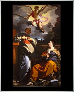 Sankt Laurentius och Maria Magdalena med en donator (duk)