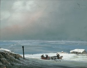 Odessa omgivningar på vintern, 1841. av Carlo Bossoli