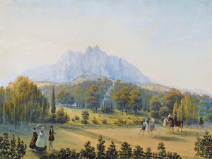 Utsikt över Miskhor på Krim, 1841-1842. av Carlo Bossoli