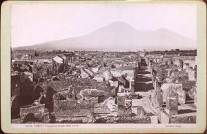 Panorama över Pompeji, ca 1880 (fotografi)