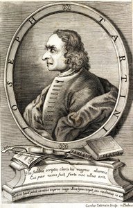 Porträtt av violinisten och kompositören Giuseppe Tartini 1692-1770, tidigt 1760-tal. av Carlo Calcinotto