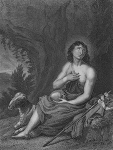 St John in the Wilderness (gravyr) av Carlo Cignani