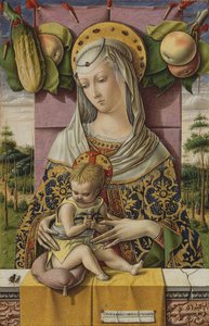 Madonna och barn, ca 1480 (tempera och guld på trä) av Carlo Crivelli