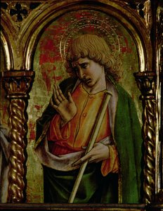 St. James the Less, detalj från polyptiken SantEmidio, 1473 tempera på paneldetalj av 76636 av Carlo Crivelli