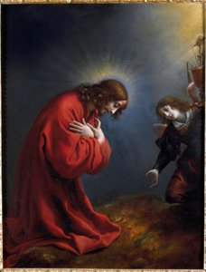Kristus i olivernas trädgård Målning av Carlo Dolci (1616-1686) 1600-talsgener, Musei di Strada Nuova (ex Palazzo Rosso)