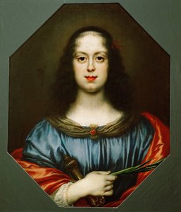 Porträtt av Vittoria della Rovere 1622-1694 som Saint Catherine, 1640-talet av Carlo Dolci