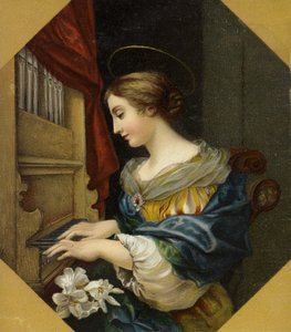 Sankta Cecilia spelar orgel