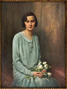 Porträtt av Nina Galletto (olja på duk) av Carlo Grossi