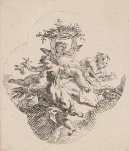 Putti håller blommor, 1725-75.